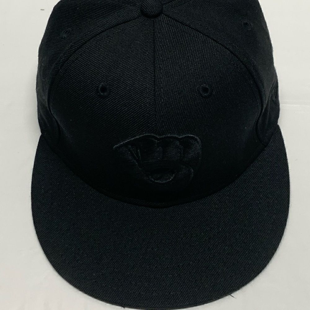 NEW ERA BREWERS BASIC BLACKOUT 59FIFTY - Picture 13 of 14